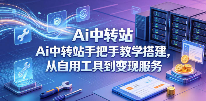 Ai中转站手把手教学搭建，从自用工具到变现服务-优优云网创