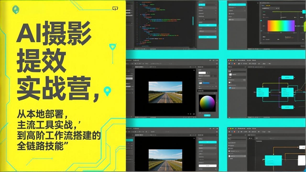AI+摄影提效实战营，从本地部署，主流工具实战，到高阶工作流搭建的全链路技能-优优云网创