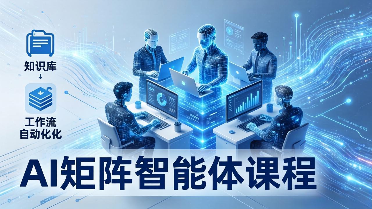 AI矩阵智能体实战：100个数字员工批量生产内容，文本知识库+工作流自动化全搞定-优优云网创