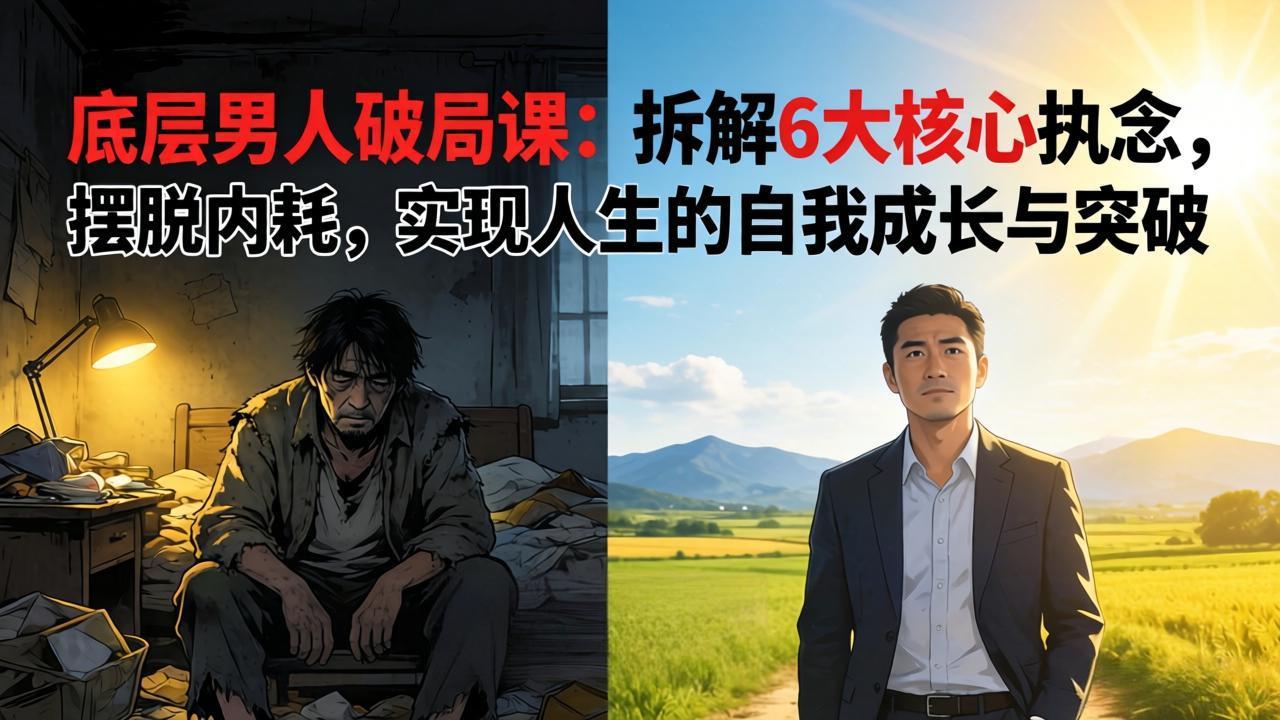 付费文章：底层男人破局课：拆解 6 大核心执念，摆脱内耗，实现人生的自我成长与突破-优优云网创