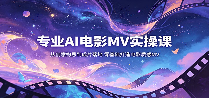 专业AI电影MV实操课：从创意构思到成片落地，零基础打造电影质感MV-优优云网创