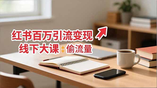 小红书百万引流变现-11月线下大课：分享从0到百万引流路径，手把手教偷流量、拿结果-优优云网创