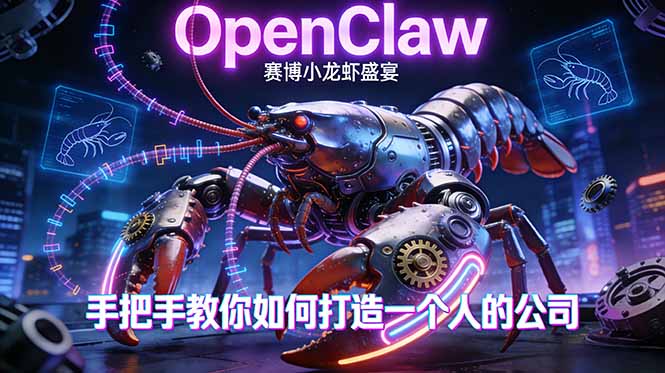 OpenClaw，小龙虾-从产品到爆款的成长之路，手把手教你如何打造一个人的公司-优优云网创