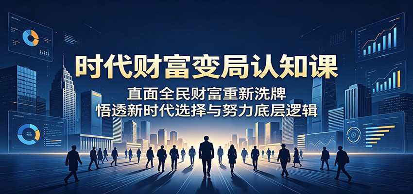 时代财富变局认知课：直面全民财富重新洗牌，悟透新时代选择与努力底层逻辑-优优云网创
