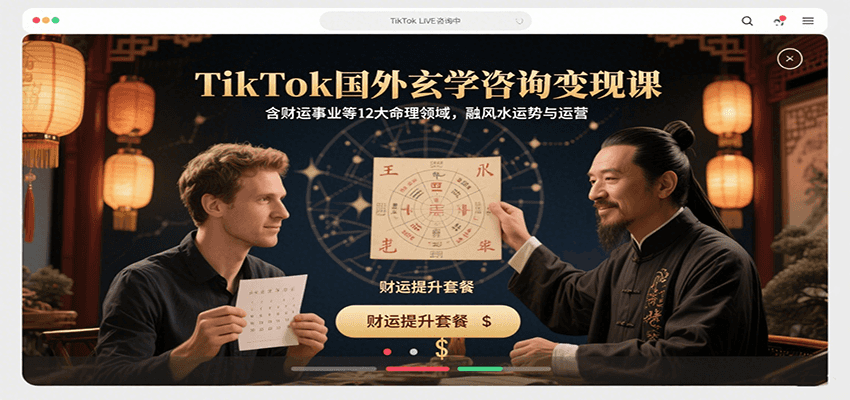 图片[1]-TikTok国外玄学咨询变现课，含财运事业等12大命理领域，融风水运势与运营-优优云网创