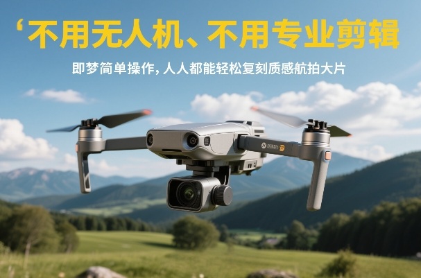 不用无人机、不用专业剪辑，即梦简单操作，人人都能轻松复刻质感航拍大片-优优云网创
