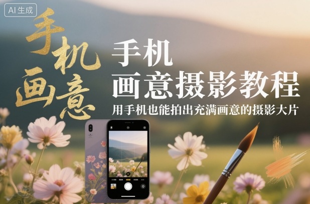 手机画意摄影教程，用手机也能拍出充满画意的摄影大片-云网创