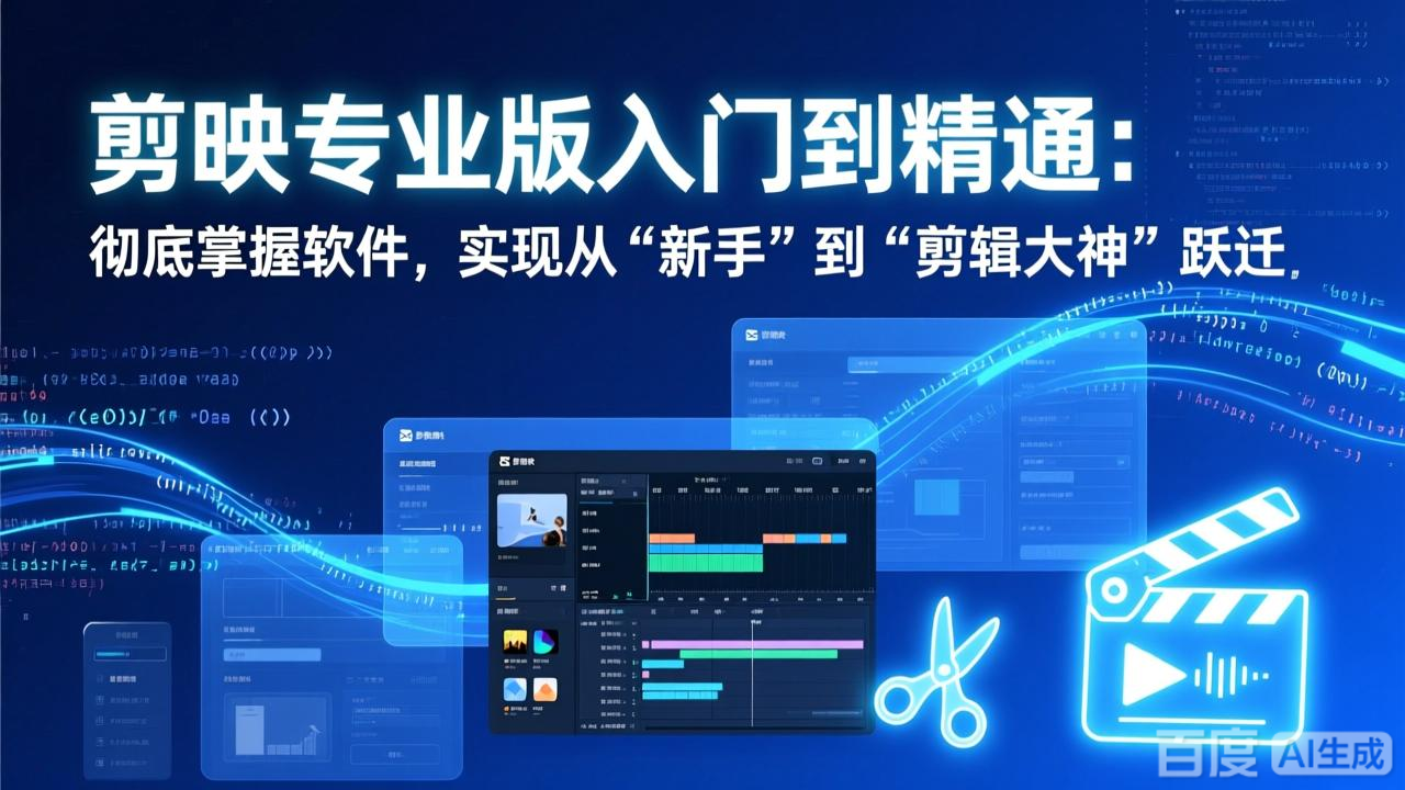 剪映专业版入门到精通：彻底掌握软件，实现从“新手”到“剪辑大神”跃迁-优优云网创