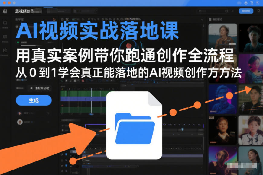 AI视频实战落地课，用真实案例带你跑通创作全流程，从0到1学会真正能落地的AI视频创作方法-优优云网创