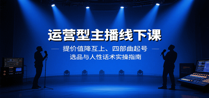 图片[1]-运营型主播线下课：提价值降互上、四部曲起号、选品与人性话术实操指南-优优云网创