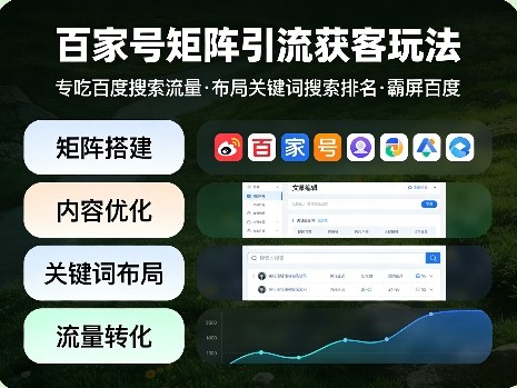 百家号矩阵引流获客玩法,专吃百度搜索流量,布局关键词搜索排名,霸屏百度-优优云网创