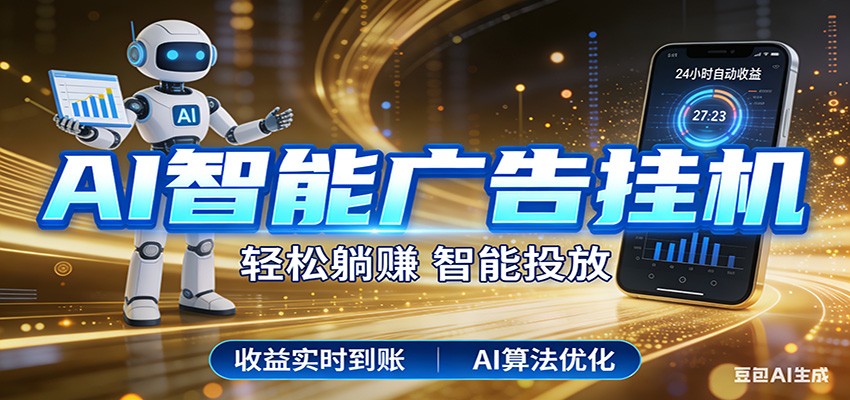 智能广告挂机新时代，利用碎片化时间实现稳定被动收益，AI帮你持续盈利-优优云网创
