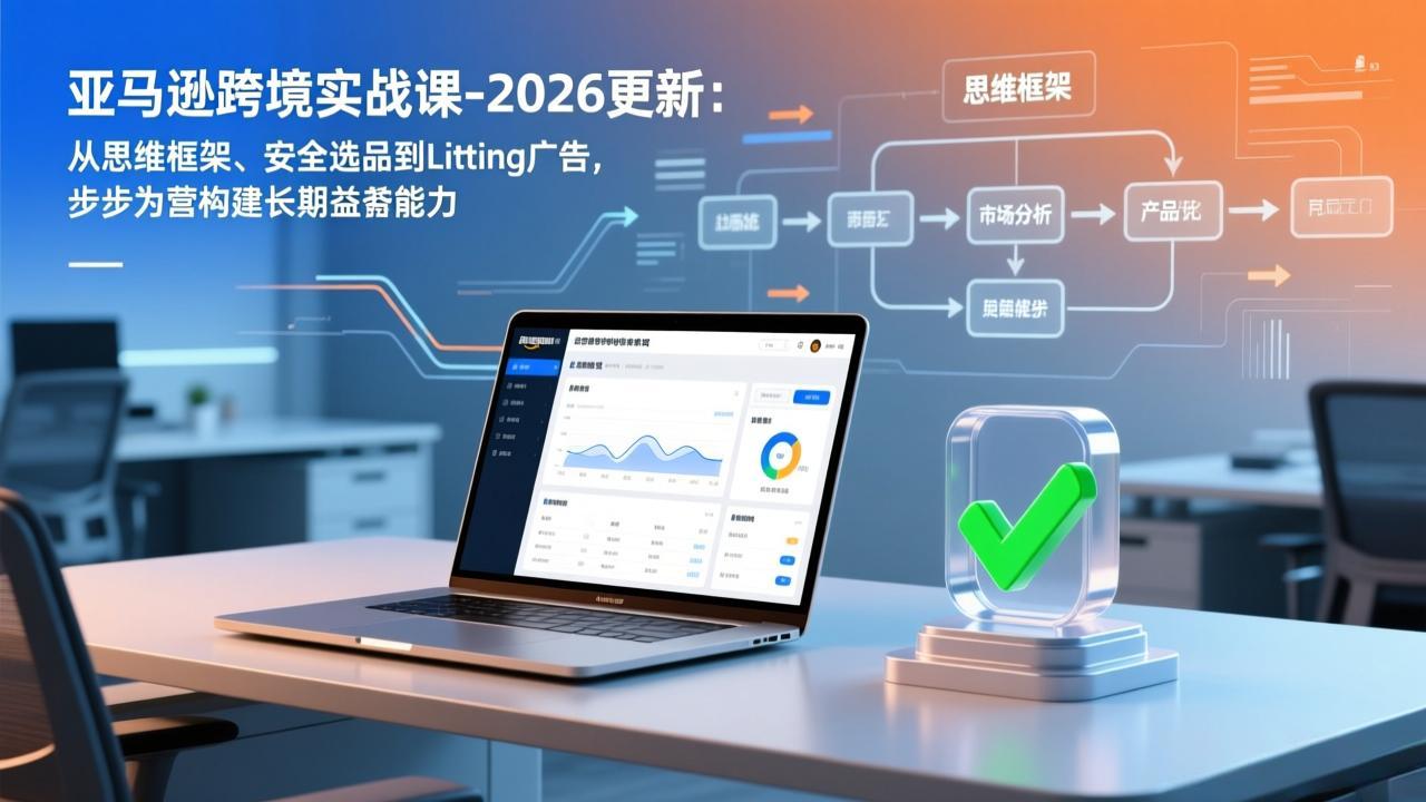 亚马逊跨境实战课-2026更新：从思维框架、安全选品到Listing广告，步步为营构建长期盈利能力-优优云网创