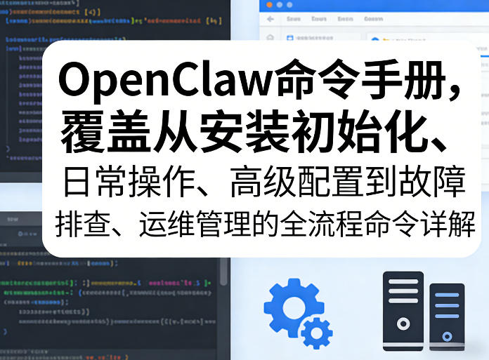 OpenClaw命令手册，覆盖从安装初始化、日常操作、高级配置到故障排查、运维管理的全流程命令详解-优优云网创