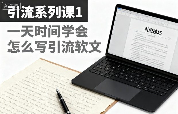 引流系列课1,一天时间学会怎么写引流软文-焱冰网创资源库