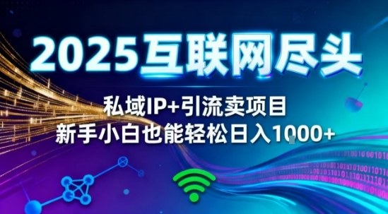 2025网创尽头王炸项目!私域IP+精准引流,新手小白在家躺賺日入1k,零经验也能上手【揭秘】-焱冰网创资源库