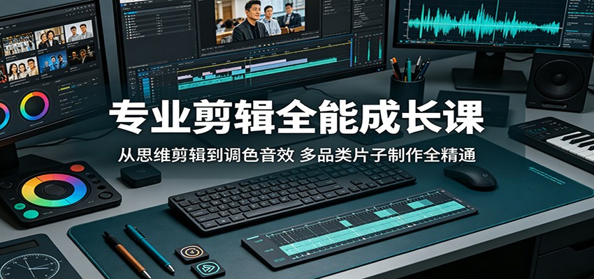 专业剪辑全能成长课：从思维剪辑到调色音效，多品类片子制作全精通-优优云网创
