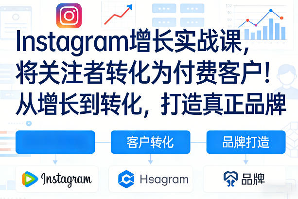 Instagram增长实战课，将关注者转化为付费客户！从增长到转化，打造真正品牌(双语字幕)-优优云网创