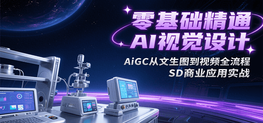 图片[1]-零基础精通AI视觉设计，AiGC从文生图到视频全流程，SD商业应用实战-优优云网创