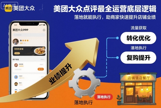 美团大众点评最全运营底层逻辑，落地就能执行，助商家快速提升店铺业绩-云网创