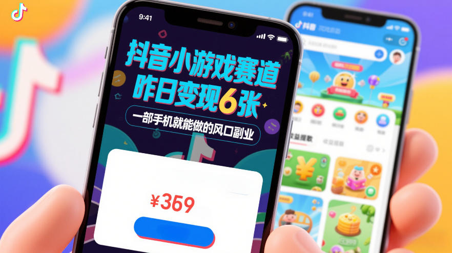 抖音小游戏赛道，昨日变现600+，零基础一部手机就能做的风口副业【揭秘】-优优云网创