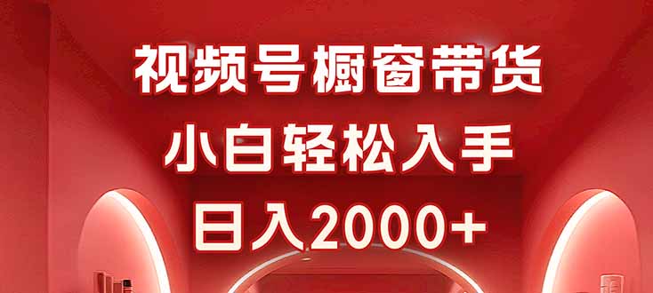 视频号橱窗带货，小白轻松入手，日入2000+-云网创