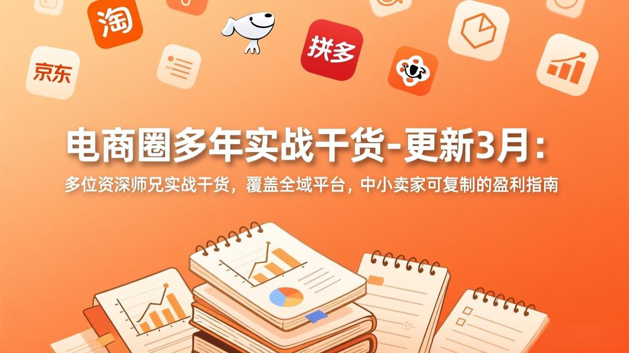 电商圈多年实战干货-更新3月：多位资深师兄实战干货，覆盖全域平台，中小卖家可复制的盈利指南-优优云网创