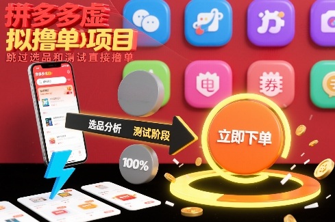 拼多多虚拟撸单项目，跳过选品和测试直接撸单-优优云网创