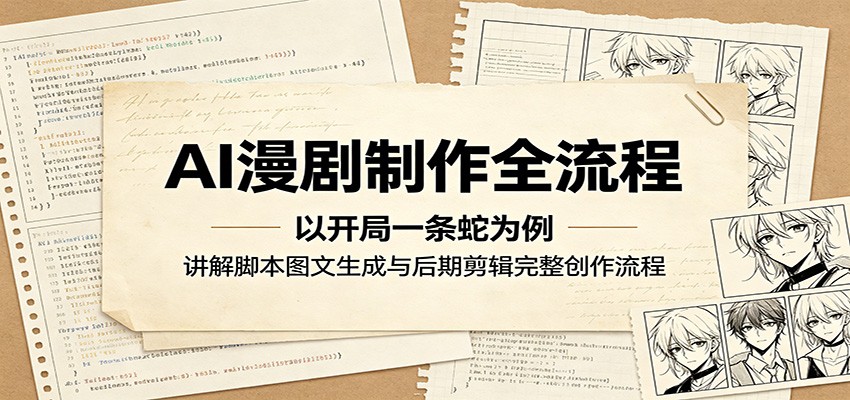 AI漫剧制作全流程：以开局一条蛇为例，讲解脚本图文生成与后期剪辑完整创作流程-优优云网创