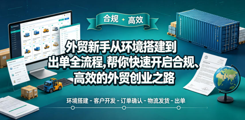 外贸新手从环境搭建到出单全流程，帮你快速开启合规、高效的外贸创业之路-优优云网创