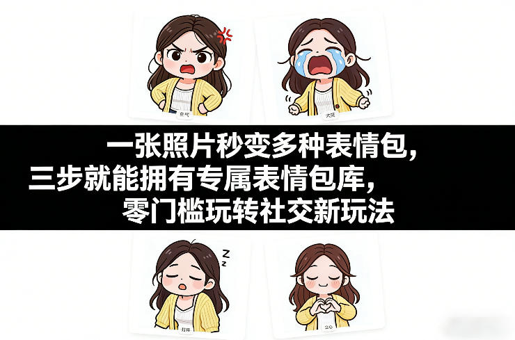 一张照片秒变多种表情包，三步就能拥有专属表情包库，零门槛玩转社交新玩法【文档】-优优云网创