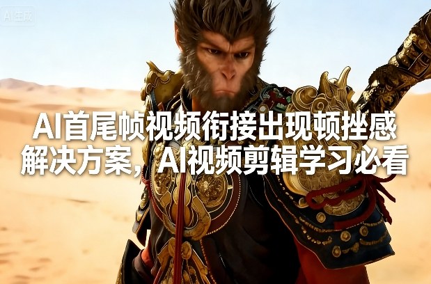 AI首尾帧视频衔接出现顿挫感解决方案，AI视频剪辑学习必看-优优云网创