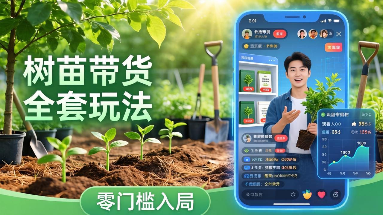 视频号AI树苗带货全套玩法:零门槛入局,掌握豆包、千问等AI工具制作树苗视频的全套流程-优优云网创