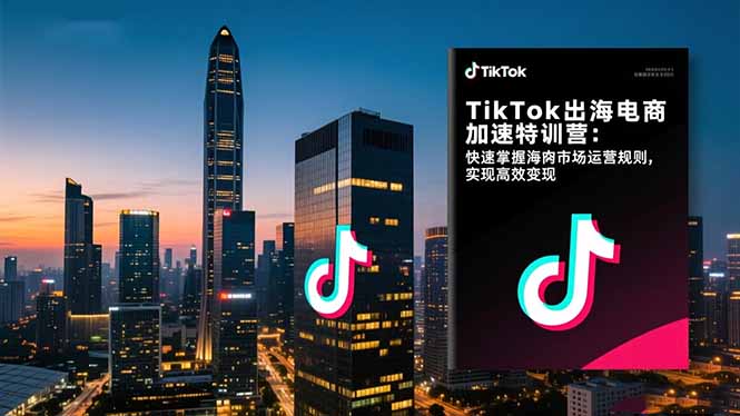 TikTok出海电商加速特训营：快速掌握海外市场运营规则，实现高效变现-云网创