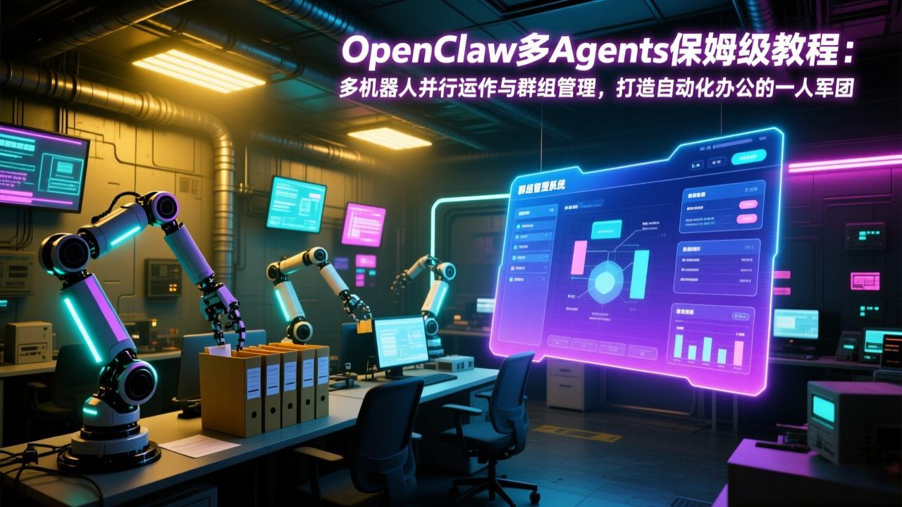 OpenClaw多Agents保姆级教程：多机器人并行运作与群组管理，打造自动化办公的一人军团-优优云网创