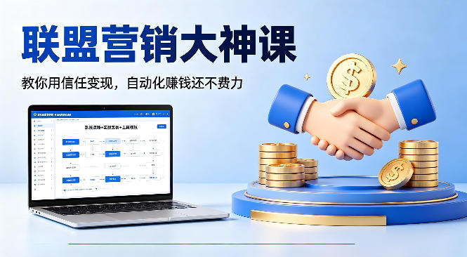 联盟营销大神课，教你用信任变现，自动化賺钱还不费力【原创双语字幕】-优优云网创