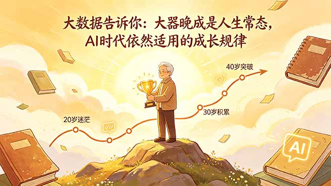 付费文章：大数据告诉你：大器晚成是人生常态，AI 时代依然适用的成长规律-优优云网创