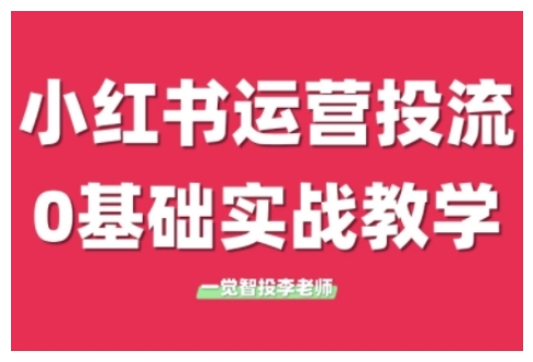 小红书运营投流,小红书广告投放从0到1的实战课,学完即可开始投放(更新26年)-优优云网创