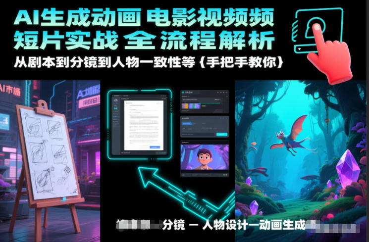 AI生成动画电影视频短片实战全流程解析，从剧本到分镜到人物一致性等手把手教你-优优云网创