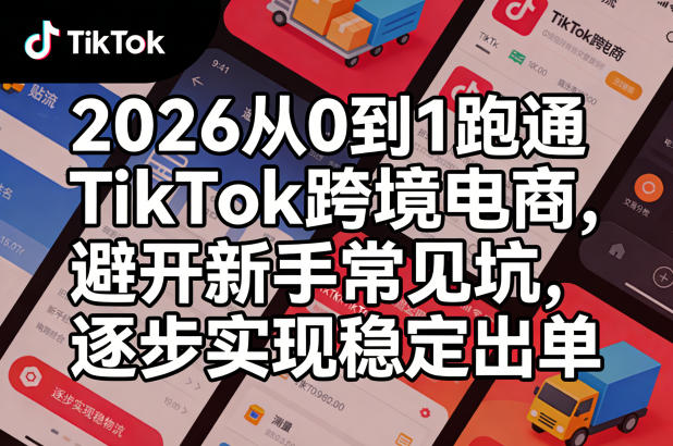 2026从0到1跑通TikTok跨境电商，避开新手常见坑，逐步实现稳定出单-优优云网创