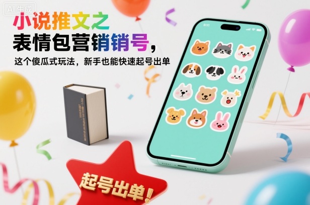 小说推文之表情包营销号,这个傻瓜式玩法,新手也能快速起号出单-焱冰网创资源库