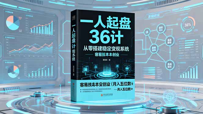一人起盘36计:从零搭建稳定变现系统,实现低成本创业,月入五位数+-云网创