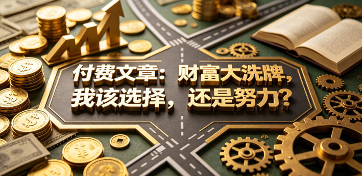 付费文章:财富大洗牌,我该选择,还是努力?-优优云网创