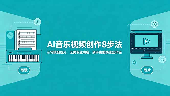 AI音乐视频创作8步法：从写歌到成片，无需专业功底，新手也能快速出作品-优优云网创