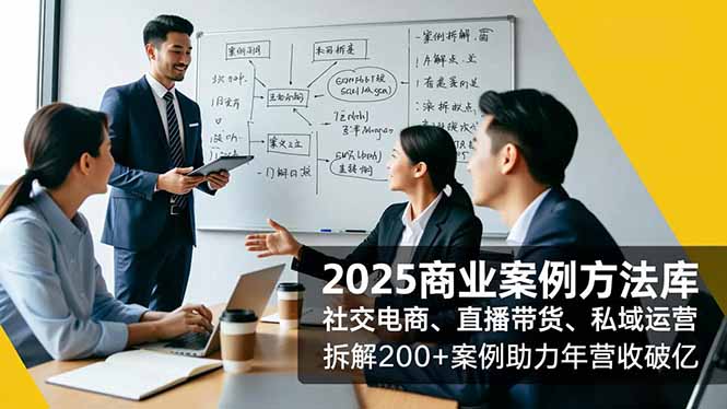 2025商业案例方法库，社交电商、直播带货、私域运营，拆解200+案例助力年营收破亿-优优云网创