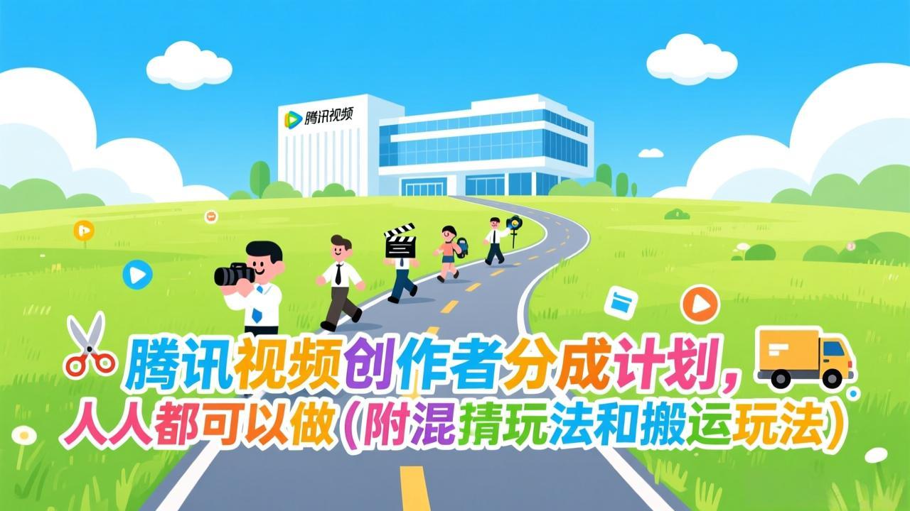 腾讯视频创作者分成计划，人人都可以做(附混剪玩法和搬运玩法-优优云网创