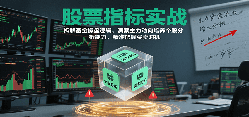 图片[1]-股票指标实战，基金操盘逻辑拆解，洞察主力动向培养个股分析能力把握买卖时机(更新)-优优云网创