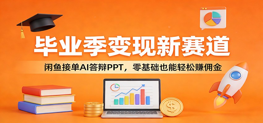 毕业季变现新赛道：闲鱼接单AI答辩PPT，零基础也能轻松赚佣金-优优云网创
