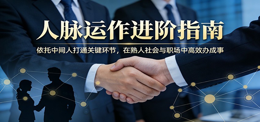 付费文章：人脉运作进阶指南，依托中间人打通关键环节，在熟人社会与职场中高效办成事-优优云网创