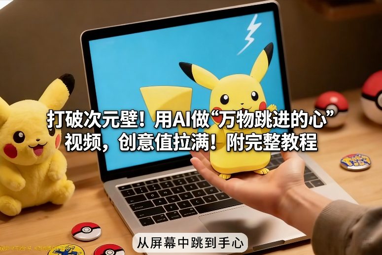 打破次元壁！用AI做【万物跳进手心】视频，创意值拉满！附完整教程-优优云网创